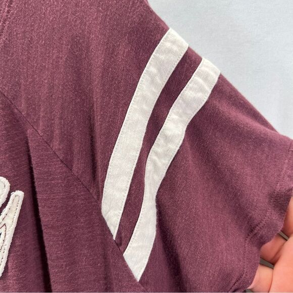 Vintage by Torrid Maroon and White "Nope" Short Sleeve Tee - Picture 6 of 11